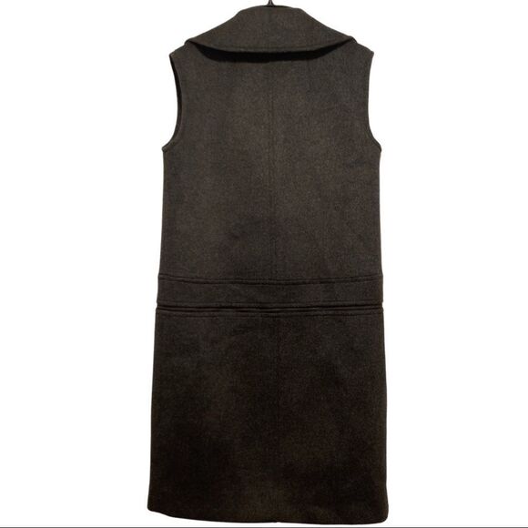 Elie Tahari Gray Willa Wool Convertible Vest in Dark Gray - Picture 5 of 13